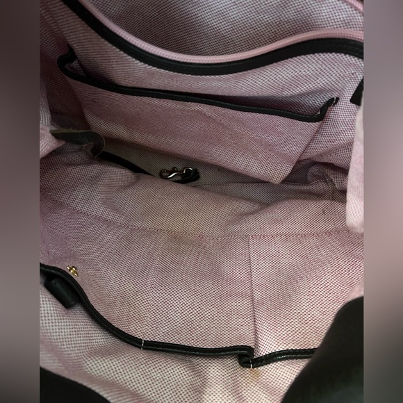 Dooney & Bourke florentine logo lock shoulder bag in dark brown. - Picture 6 of 9